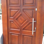 drzwi drewniane zewnętrzne z rombem